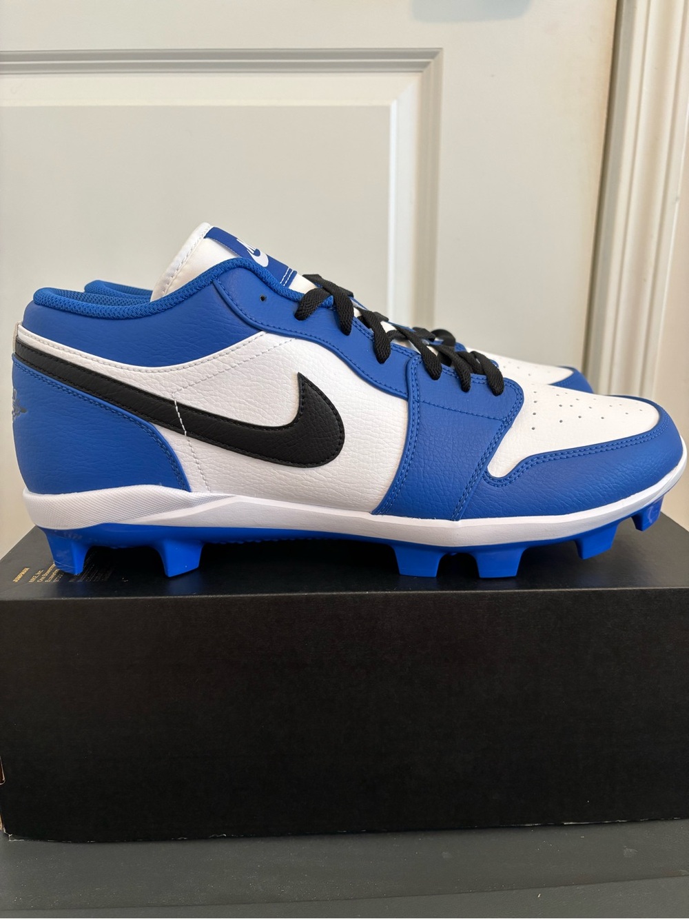 NEW Mens Nike Air Jordan 1 Retro MCS Low Game Royal Blue Baseball Cleats Size 16